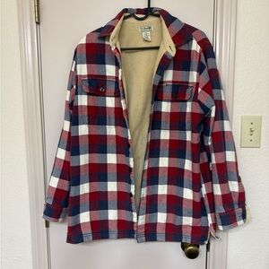 Vintage LL Bean Plaid Flannel Fleece Lined shirt